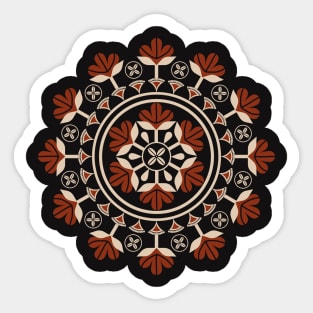 African circle damask flower Sticker